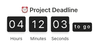 Countdown widget